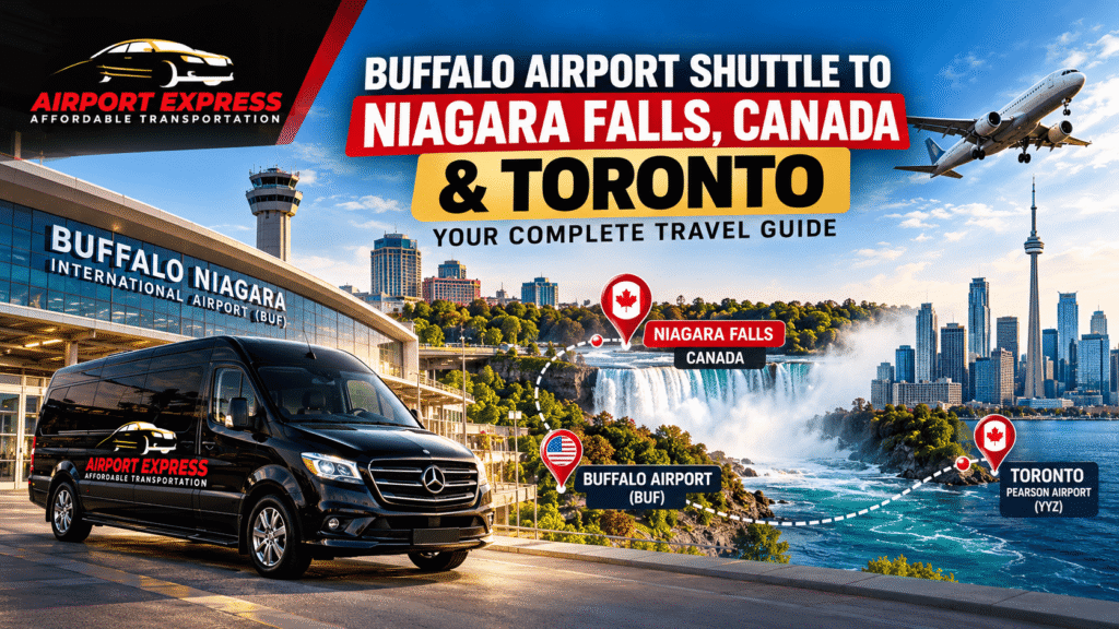 Buffalo international airport shuttle to Niagara Falls Canada